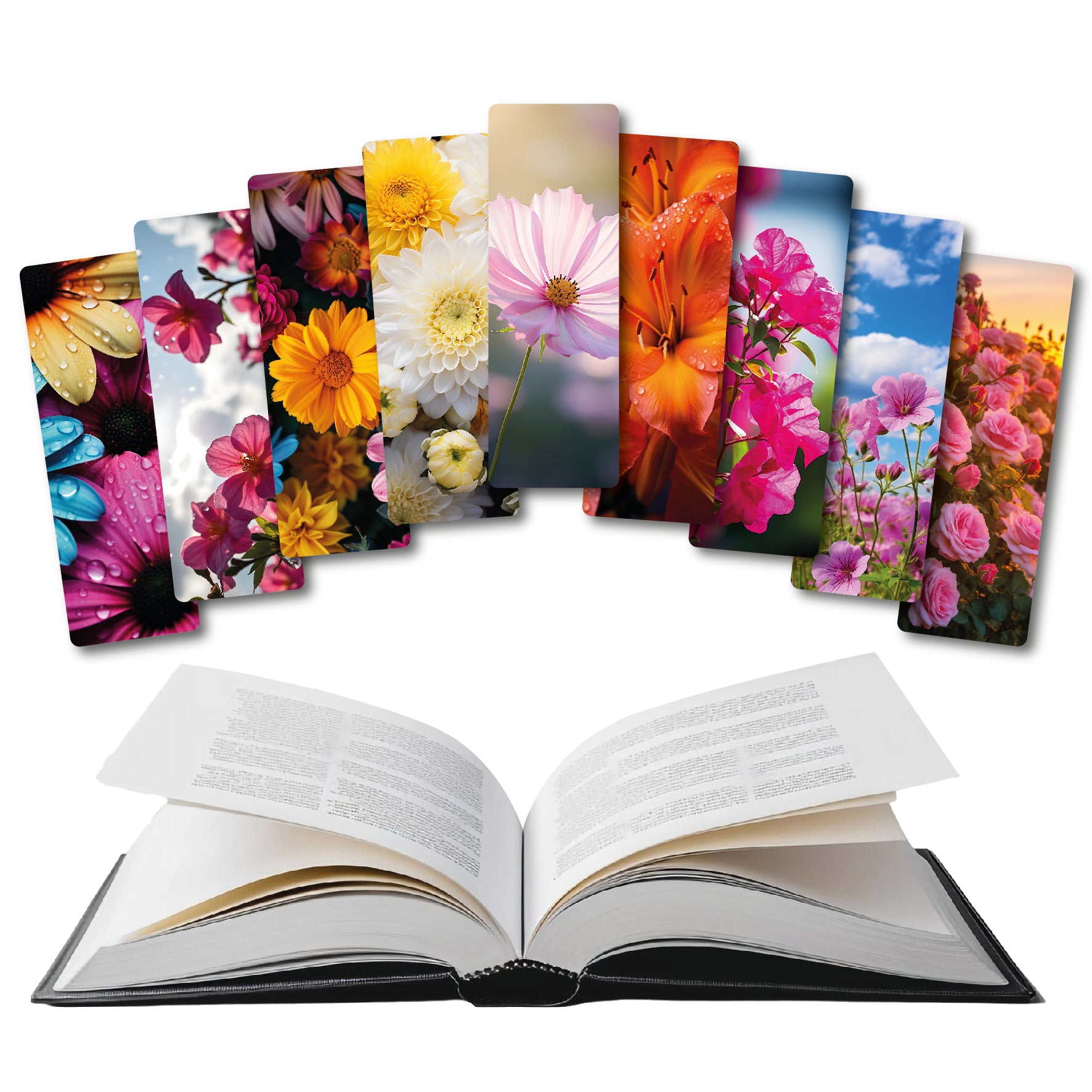 Separadores de libros flores